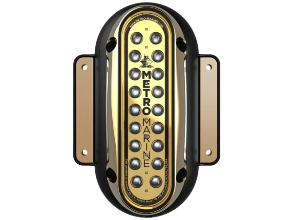 Metro Marine High-Output Vertical Surface Mount Light w/Intelligent Monochromatic LED's - Green, 45° Beam