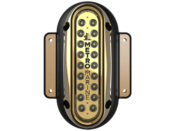 Metro Marine High-Output Vertical Surface Mount Light w/Intelligent Monochromatic LED's - White, 90° Beam