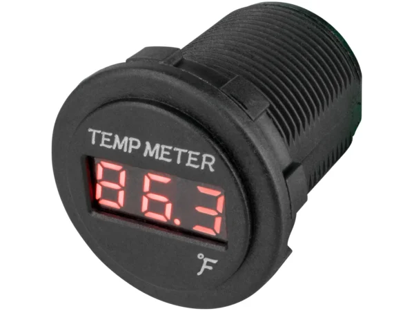 Sea-Dog Round Red LED Temperature Meter