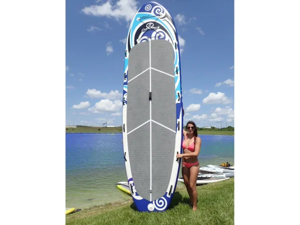 Solstice Watersports 16' Maori Giant Inflatable Stand-Up Paddleboard w/Leash & 4 Paddles - Image 3