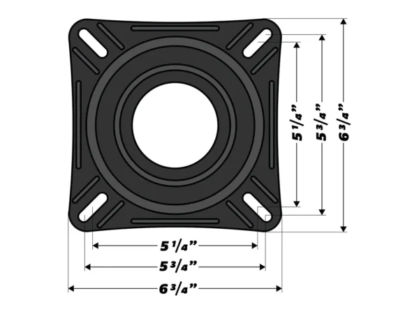 Wise 7" Boat Seat Swivel - Image 3