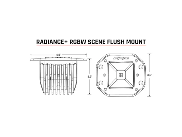 RIGID Industries Radiance Scene - RGBW - Flush Mount - Pair - Image 3