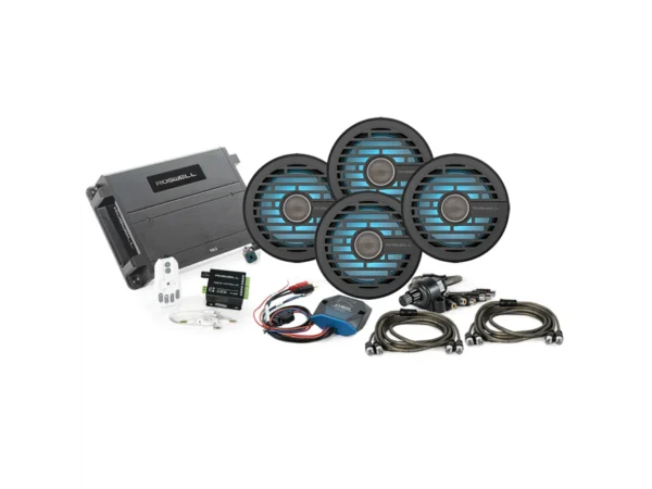 Roswell R1 6.5" Marine Audio Package w/RGB Remote & Controller - Black