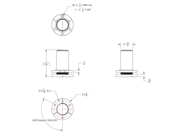 TACO ShadeFin Mini Semi-Flush Mount w/Backing Plate - Image 3