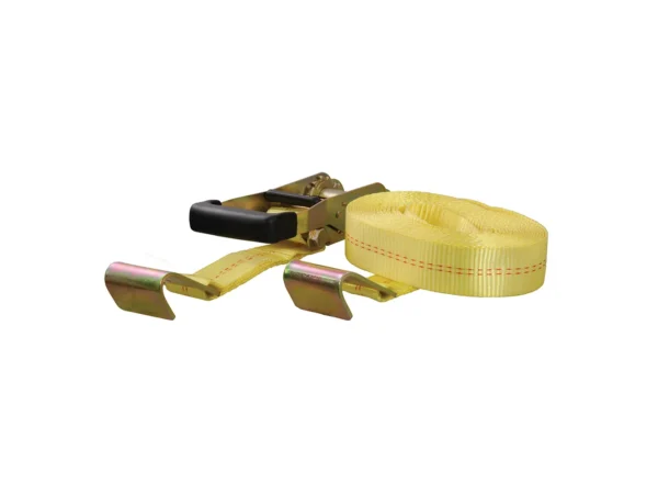 CURT 27' Yellow Cargo Strap w/Flat Hooks - 3,333 lbs