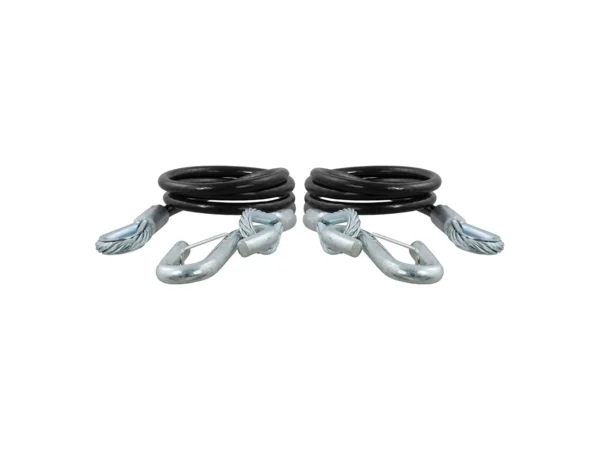 CURT 44-1/2" Safety Cables w/2 Snap Hooks - 5,000 lbs. - Vinyl Coated - 2 Pack