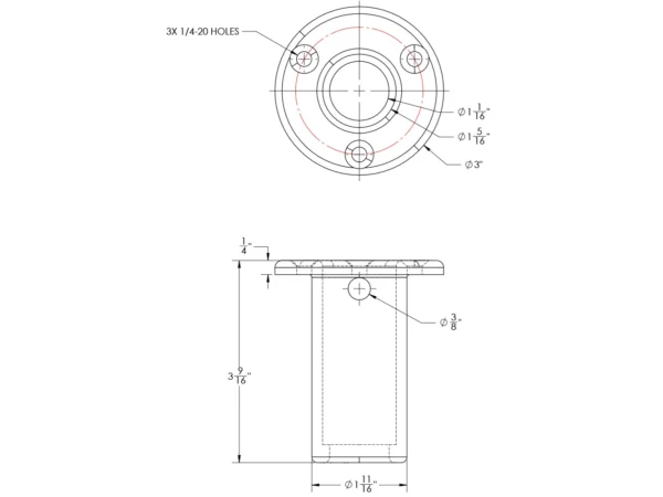 TACO Receiver w/Backing Plate f/Come On Board Handle - Image 2