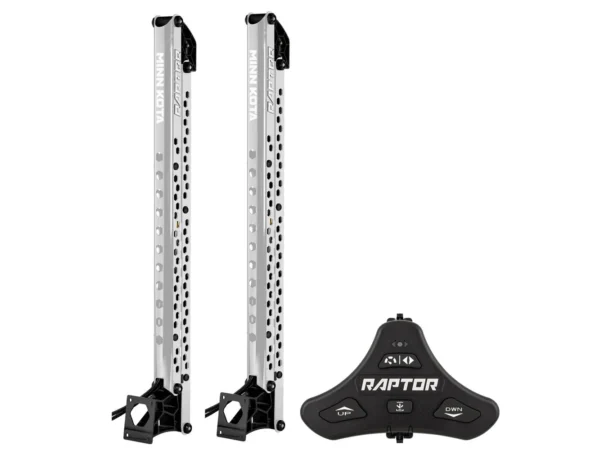 Minn Kota Raptor Bundle Pair - 8' Silver Shallow Water Anchors w/Active Anchoring & Footswitch Included