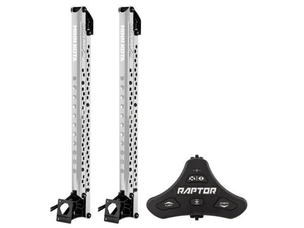 Minn Kota Raptor Bundle Pair - 8' Silver Shallow Water Anchors w/Footswitch