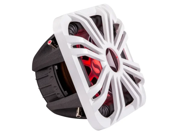 KICKER 12" Square Subwoofer Grille f/11S12L7 & 44L7S12 - White, LED Lighting