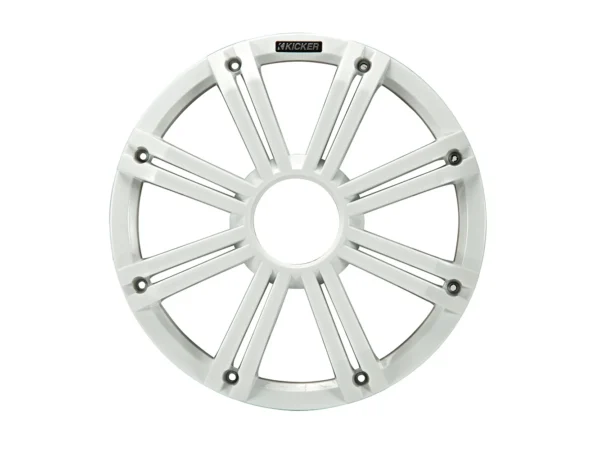 KICKER KMG10 10" Grille f/KM10 & KMF10 Subwoofers - White, LED Lighting