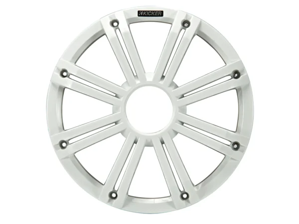 KICKER KMG12 12" Grille f/KM12 & KMF12 Subwoofers - White, LED Lighting