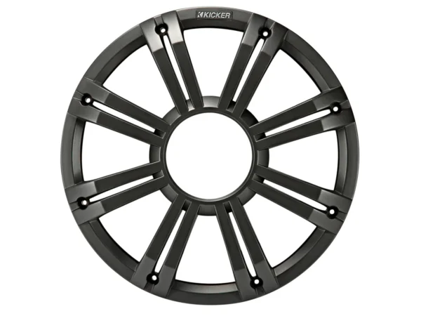 KICKER KMG12 12" Grille f/KM12 & KMF12 Subwoofers - Charcoal, LED Lighting