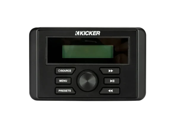 KICKER KMC3 Weather-Resistant Gauge-Style Media Center w/Bluetooth