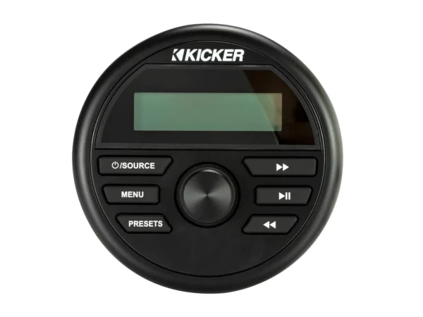 KICKER KMC2 Weather-Resistant Gauge-Style Media Center w/Bluetooth