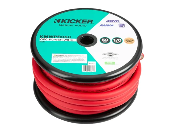 KICKER KMWPR050 50' 1/0AWG Power Wire - Red