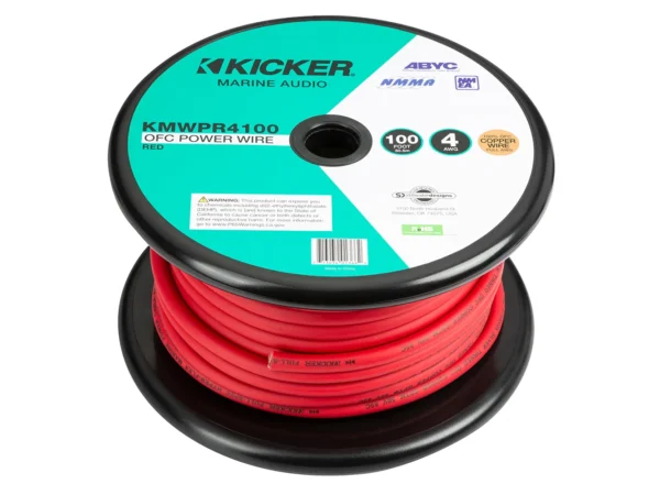 KICKER KMWPR4100 100' 4AWG Power Wire - Red