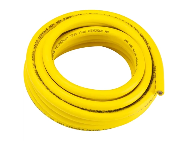 KICKER KMWPY420 20' 4AWG Power Wire - Yellow