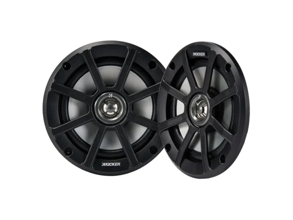 KICKER PSC65 6.5" Powersports Weather-Proof Coaxial Speakers - 2-Ohm, Black