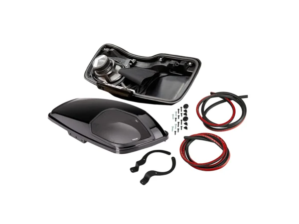 KICKER Harley Davidson Bag Lid Pair w/6x9" Speakers & Harness f/Harley Davidson 2014-Present Models - Vivid Black