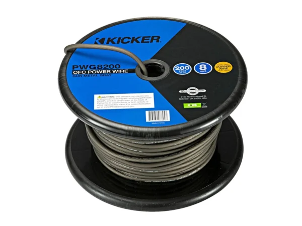 KICKER PWG8200 200' 8AWG Power Wire - Grey