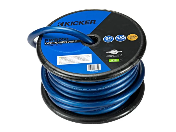 KICKER PWB050 50' 1/0AWG Power Wire - Blue