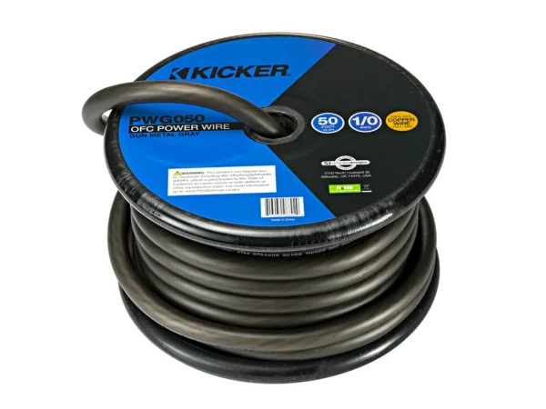 KICKER PWG050 50' 1/0AWG Power Wire - Grey