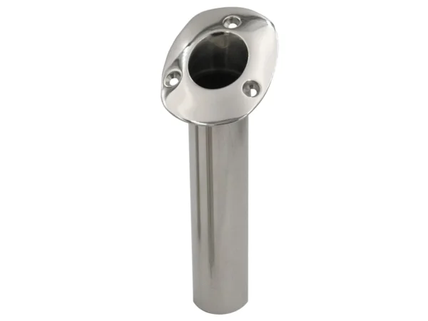 C.E. Smith 70 Series Standard Flush Mount Rod Holder - 30 Degree - Stainless Steel - Cast Bottom - Black Liner