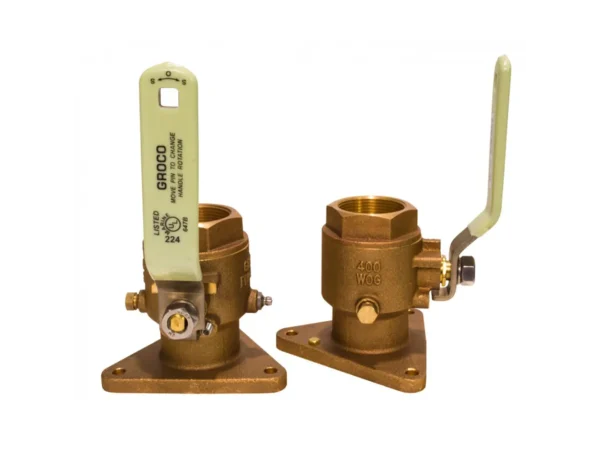 GROCO 2-1/2" Bronze Tri-Flanged Ball Valve/Seacock