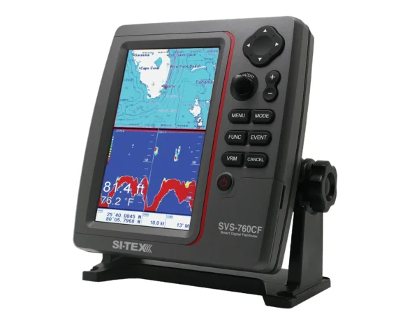 SI-TEX GPS Dual Frequency 600W Sonar System - 7” Color LCD w/Internal & External GPS Antenna & C-MAP 4D Card