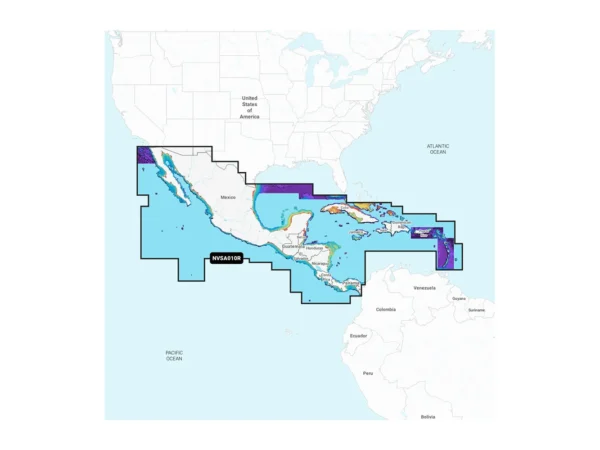 Garmin Navionics Vision+™ NVSA010R Central America & Caribbean