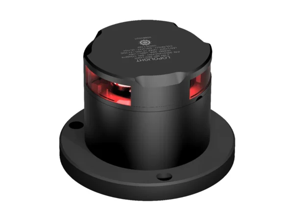 Lopolight 360-Degree Red Nav Light w/De-Icing Function - Black Housing