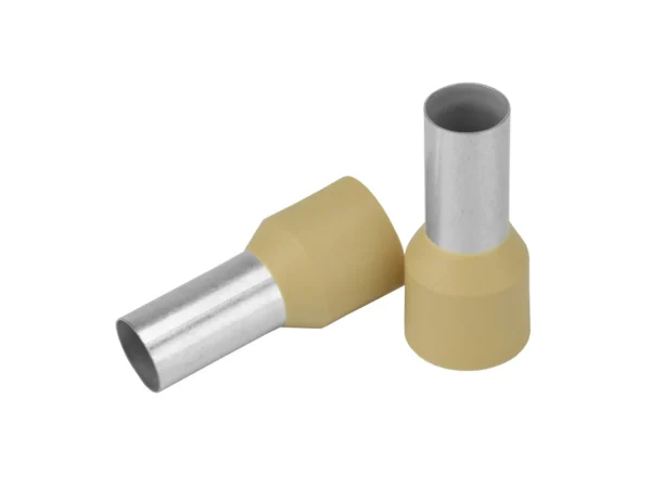 Pacer Beige 2 AWG Wire Ferrule - 16mm Length - 10 Pack - Image 2