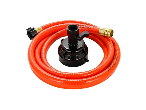 Camco RhinoFlex 10’ Clean Out Hose w/Rinser Cap - 5/8" Internal Diameter