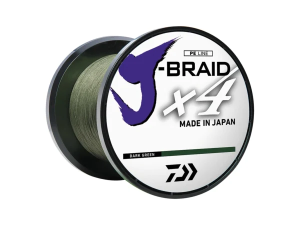 Daiwa J-BRAID x4 Braided Line - 10 lbs - 300 yds - Dark Green