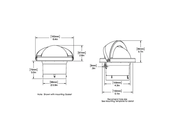 Ritchie SS-2000 SuperSport Compass - Flush Mount - Black - Image 2