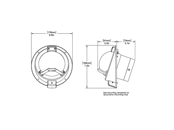 Ritchie BN-202 Navigator Compass - Bulkhead Mount - Black - Image 2