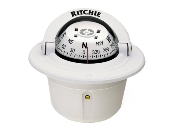 Ritchie F-50W Explorer Compass - Flush Mount - White