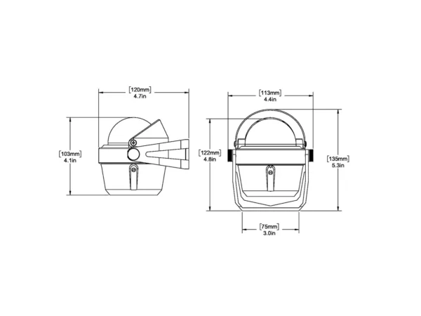 Ritchie B-51 Explorer Compass - Bracket Mount - Black - Image 2