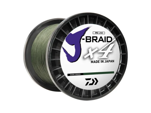 Daiwa J-BRAID x4 Braided Line - 40lb - 300 yds - Dark Green