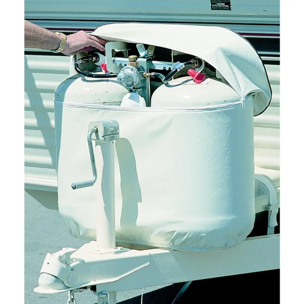 ADCO Double Propane Tank Cover, Polar White