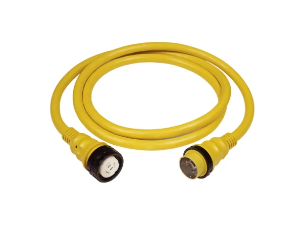 Marinco 50 AMP 125V Shore Power Cable - 75' - Yellow