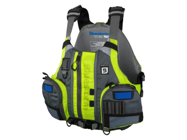 Bluestorm Kinetic Kayak Fishing Vest - Hi-Vis - L/XL