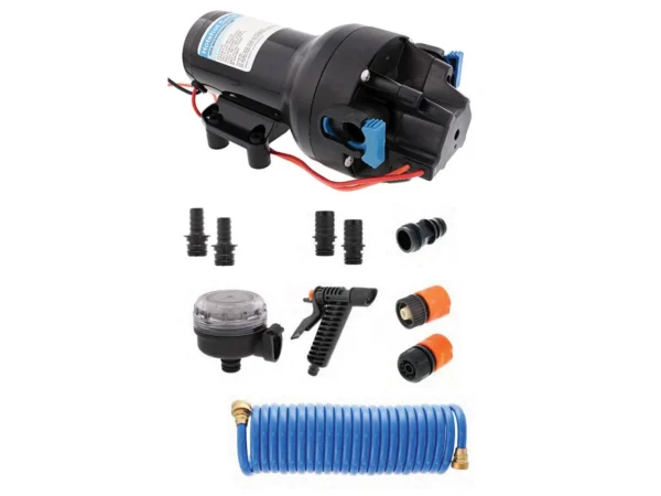 Jabsco HotShot HD5 Heavy Duty Washdown Pump Kit w/25' HoseCoil - 12V - 5GPM - 70PSI