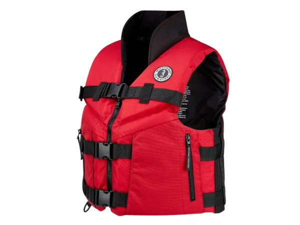 Mustang Accel 100 Foam Fishing Vest - Large - Red-Black