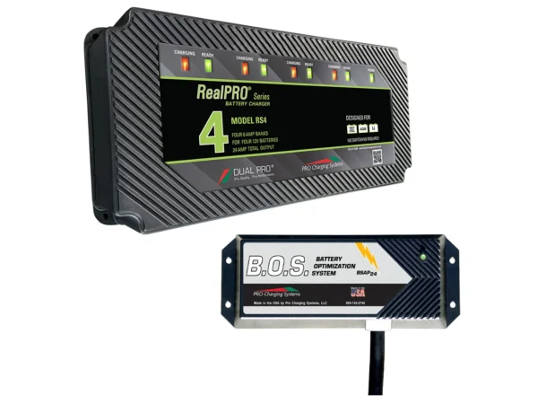 Dual Pro RS4 4 Bank Battery Charger w/2 Bank B.O.S.