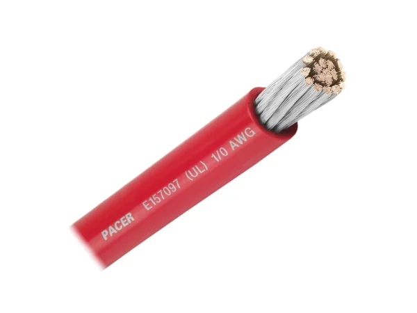 Pacer Red 1/0 AWG Battery Cable - 50'