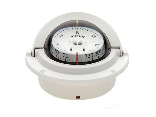 Ritchie F-83W Voyager Compass - Flush Mount - White