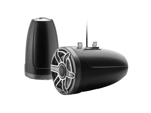 JL Audio M6 Series 8.8" Enclosed Tower Coaxial System w/Titanium Sport Grille - M6-880ETXv3-Sb-S-GmTi