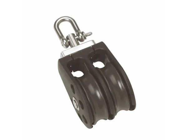 Barton Size 1 30mm Plain Bearing Pulley Block Double w/Swivel